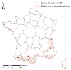 Carte marbres -Mémento ROC © BRGM