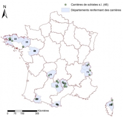 Carte schistes © BRGM Mémento ROC